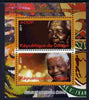 Congo 2011 Nelson Mandela perf sheetlet containing 2 values unmounted mint