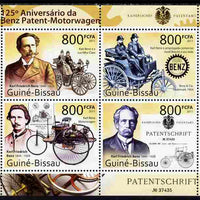 Guinea - Bissau 2011 125th Anniversary of First Patent for Mercedes-Benz perf sheetlet containing 4 values unmounted mint