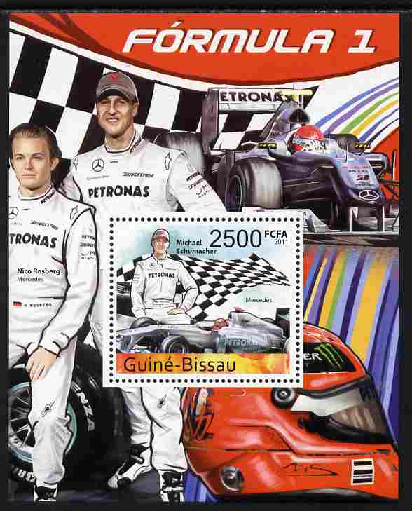 Guinea - Bissau 2011 Formula 1 - Michael Schumacher perf s/sheet unmounted mint