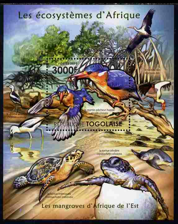 Togo 2011 Ecosystem of Africa - Animals of the East Mangrove perf s/sheet unmounted mint