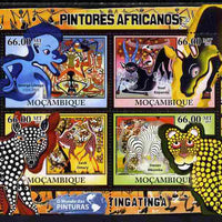 Mozambique 2011 African Paintings perf sheetlet containing 4 values unmounted mint