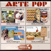 Mozambique 2011 Pop Art Paintings perf sheetlet containing 4 values unmounted mint