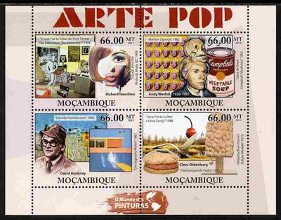 Mozambique 2011 Pop Art Paintings perf sheetlet containing 4 values unmounted mint