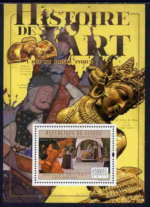 Guinea - Conakry 2011 History of Art - Indian Art perf m/sheet unmounted mint