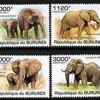 Burundi 2011 Elephants perf set of 4 values unmounted mint