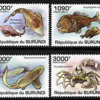 Burundi 2011 Marine Life perf set of 4 values unmounted mint