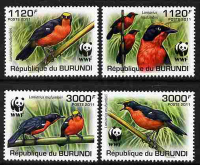 Burundi 2011 WWF - Papyrus Gonolek perf set of 4 values unmounted mint