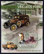 Mozambique 2011 Vintage Ford Cars perf s/sheet containing octagonal shaped value unmounted mint