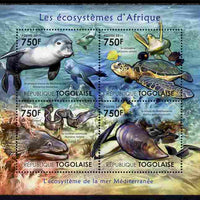 Togo 2011 Ecosystem of Africa - The Mediterranean Sea perf sheetlet containing 4 values unmounted mint