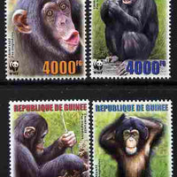 Guinea - Conakry 2007 WWF - Chimpanzee perf set of 4 unmounted mint. Note this item is privately produced and is offered purely on its thematic appeal