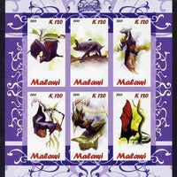 Malawi 2011 Bats imperf sheetlet containing 6 values unmounted mint