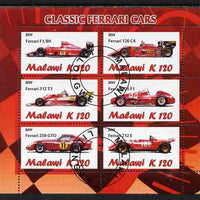 Malawi 2011 Classic Ferrari perf sheetlet containing 6 values cto used