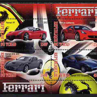 Chad 2012 Ferrari #1 perf sheetlet containing 4 values unmounted mint