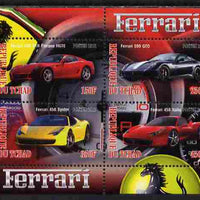 Chad 2012 Ferrari #2 perf sheetlet containing 4 values unmounted mint