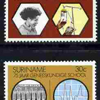 Surinam 1974 Medical School set of 2 unmounted mint, SG 770-71