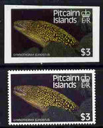 Pitcairn Islands 1988 Fish $3 cromaline on plastic card plus issued stamp (SG 313) from Format International archives, rarely offered