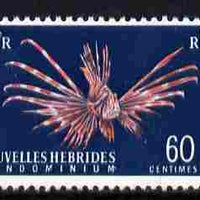 New Hebrides - French 1963-72 Lionfish 60c definitive unmounted mint, SG F120