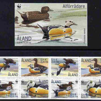 Aland Islands 2001 Endangered Species - Steller's Eider 21m60 booklet complete and fine SG SB9