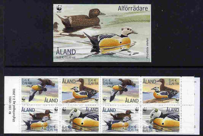 Aland Islands 2001 Endangered Species - Steller's Eider 21m60 booklet complete and fine SG SB9