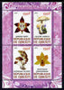 Djibouti 2012 Mushrooms & Orchids #1 perf sheetlet containing 4 values unmounted mint