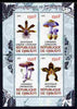 Djibouti 2012 Mushrooms & Orchids #2 perf sheetlet containing 4 values unmounted mint