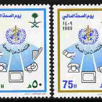 Saudi Arabia 1989 World Health Day set of 2 unmounted mint SG 1578-79