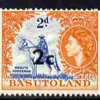 Basutoland 1961 Decimal Surcharge 2c on 2d (Horseman) unmounted mint SG 60