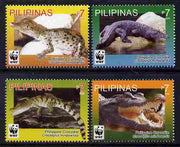 Philippines 2011 WWF - Philippine Crocodile perf set of 4 unmounted mint