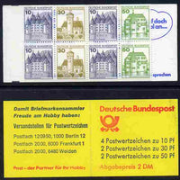 Germany - West 1980-81 German Castles 2m booklet,(with posthorn) complete and fine, SG SB71b