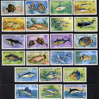 St Vincent 1975 Fish definitive set of 22 values complete unmounted mint SG 422-43