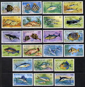 St Vincent 1975 Fish definitive set of 22 values complete unmounted mint SG 422-43