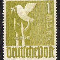 Germany 1947 Dove of Peace 1m olive-green unmounted mint, SG 945