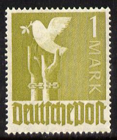 Germany 1947 Dove of Peace 1m olive-green unmounted mint, SG 945