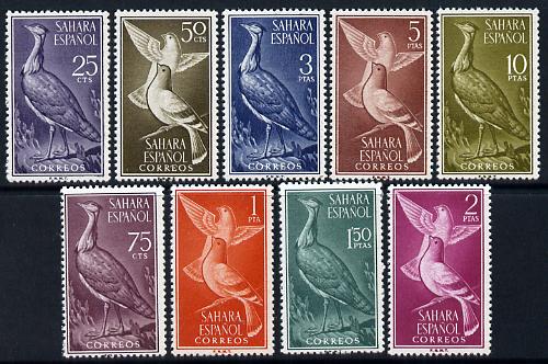 Spanish Sahara 1959 Birds set of 9 unmounted mint SG 157-65