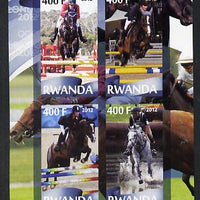 Rwanda 2012 London Olympic Games - Equestrian perf sheetlet containing 4 values unmounted mint