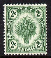 Malaya - Kedah 1919-21 Sheaf of Rice 2c green MCA unmounted mint SG18