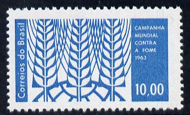 Brazil 1963 Freedom from Hunger unmounted mint, SG 1081