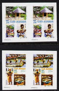 Senegal 1998 25th Anniv of Aldiana Club set of 2 in imperforate pairs unmounted mint as SG 1504-05