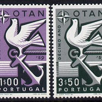 Portugal 1960 10th Anniv of N.A.T.O. set of 2 unmounted mint, SG 1164-65