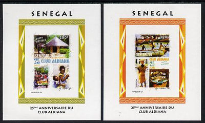 Senegal 1998 25th Anniv of Aldiana Club set of 2,imperforate m/sheets unmounted mint