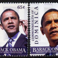 Dominica 2009 Inauguration of Pres Barack Obama set of 2 unmounted mint, SG 3632-33