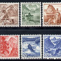 Switzerland 1948 Landscapes New Colours set of 6 unmounted mint SG 489-94