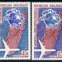 Malagasy Republic 1963 Second Anniversary of Admission to UPU set of 2 unmounted mint, SG 69-70