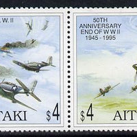 Cook Islands - Aitutaki 1995 50th Anniversary of End of Second World War se-tenant pair unmounted mint SG 686a