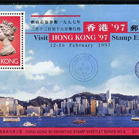 Hong Kong 1996 Hong Kong '97 Stamp Exhibition 3rd issue perf m/sheet fine used, SG MS 841