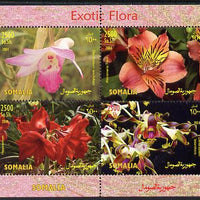 Somalia 2004 Exotic Flora - Orchidss perf sheetlet containing 4 values unmounted mint. Note this item is privately produced and is offered purely on its thematic appeal