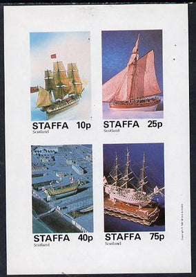 Staffa 1981 Model Ships imperf,set of 4 values (10p to 75p) unmounted mint