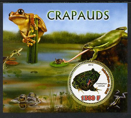 Mali 2012 Fauna - Toads perf m/sheet containing 1500f circular value unmounted mint