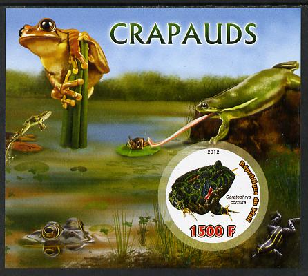 Mali 2012 Fauna - Toads imperf m/sheet containing 1500f circular value unmounted mint