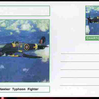 Chartonia (Fantasy) Aircraft - Hawker Typhoon Fighter postal stationery card unused and fine